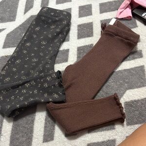 Zara Kids Brown and Gray Tights Set